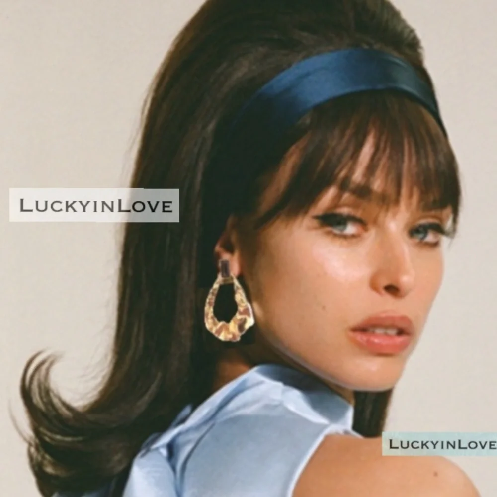 ALEXIS BITTAR • NEW Gold Liquid Molten High Shine Sculpted Hoop Drop Earrings